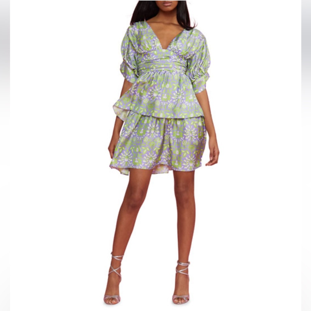 Cynthia Rowley Silk Ruffle Mini Dress Sz 4